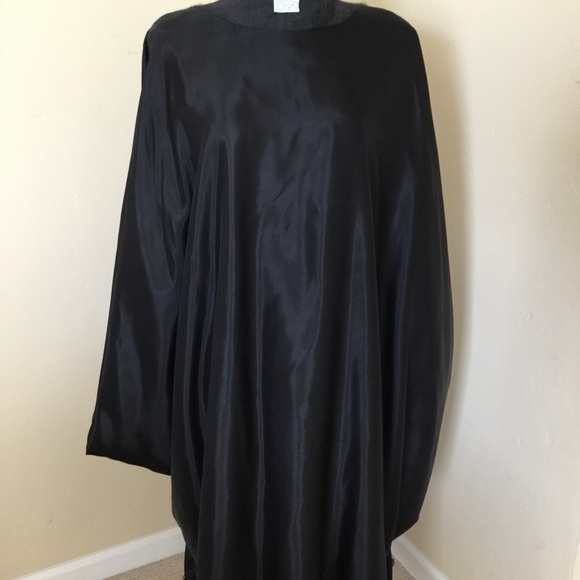 ONA Coat Cape Black Gray Dolman Style Sleeves - Picture 7 of 8